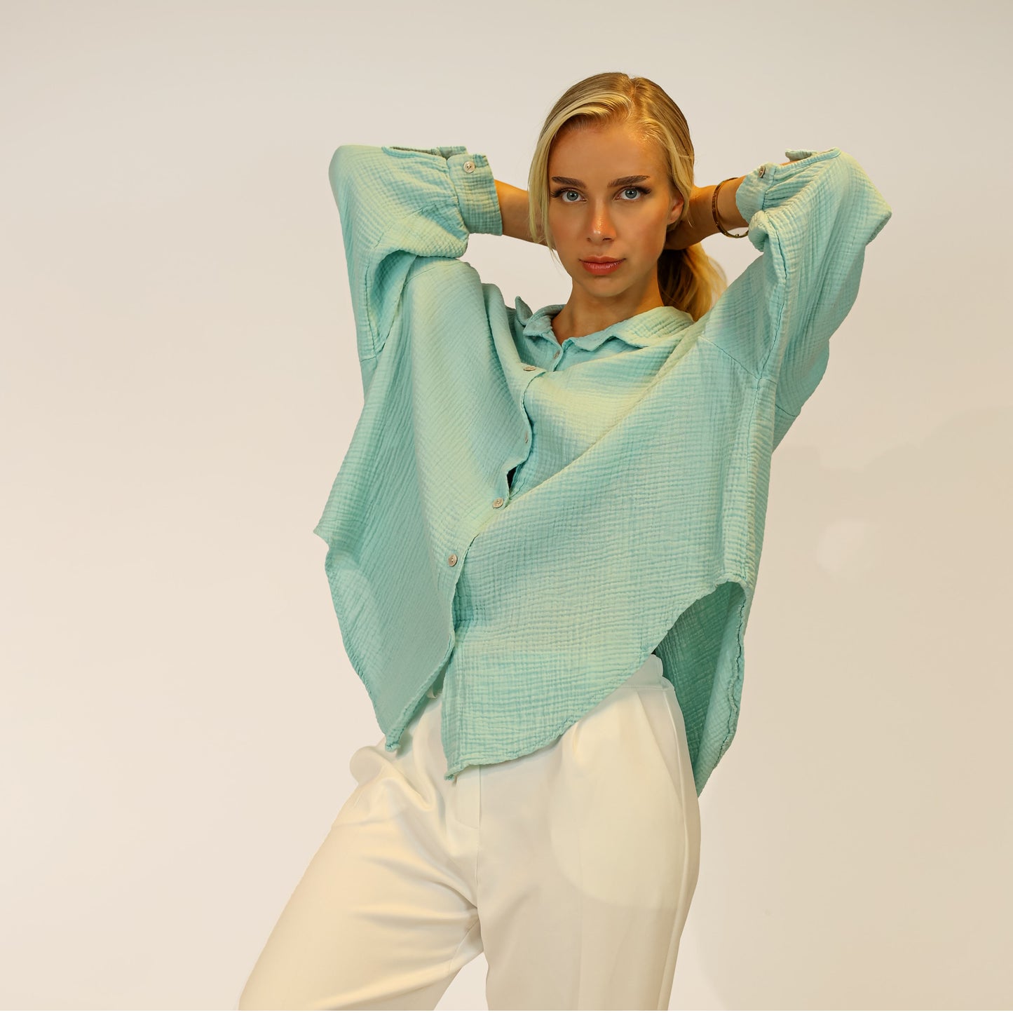Musselin Hemd Mint