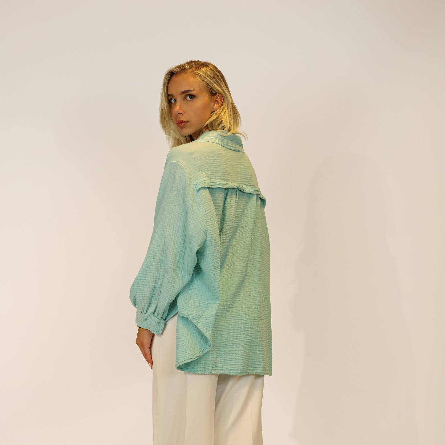 Musselin Hemd Mint