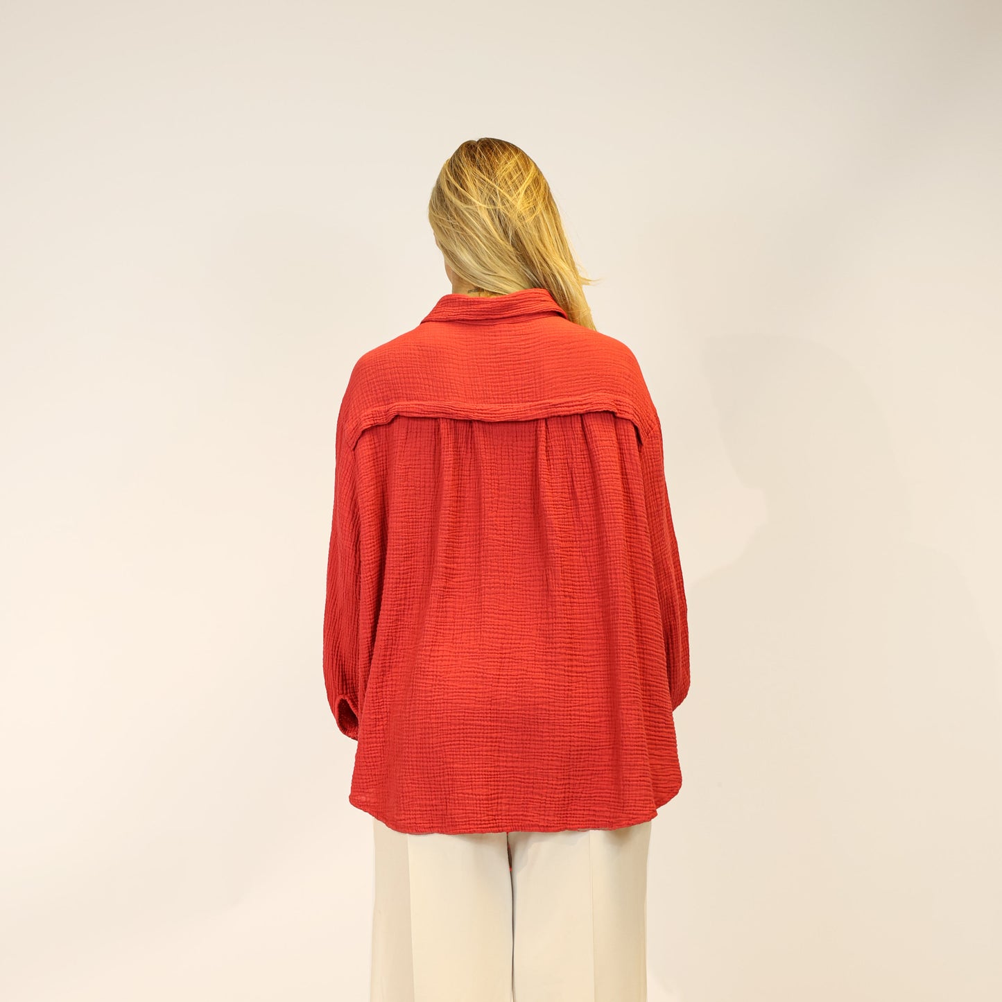 Musselin Hemd Rot